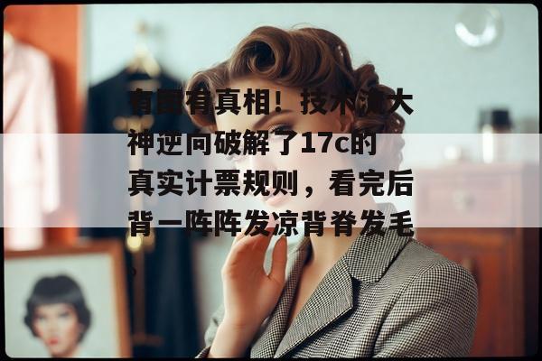 有图有真相！技术流大神逆向破解了17c的真实计票规则，看完后背一阵阵发凉背脊发毛。