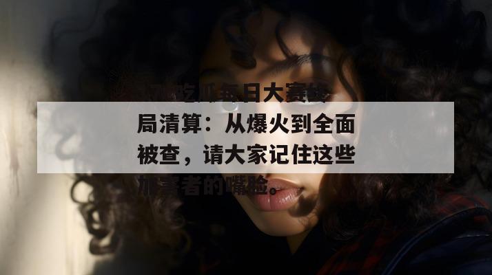 17c吃瓜每日大赛终局清算:从爆火到全面被查,请大家记住这些加害者的嘴脸。